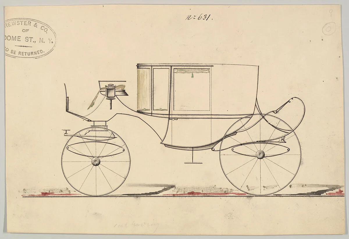 Design for Coupé, no. 631 ("Clarence on C Springs") — Brewster & Co.