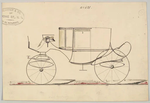 Design for Coupé, no. 631 ("Clarence on C Springs")