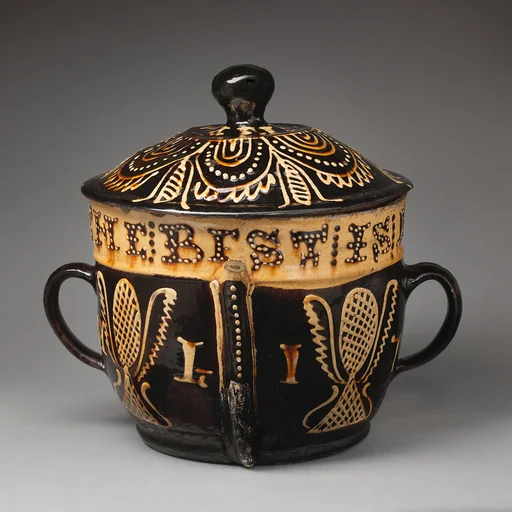 Posset pot with cover