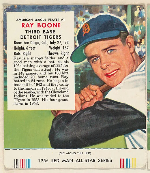 Ray Boone, from the Major League Baseball series (T235), issued by Red Man Chewing Tobacco — Red Man Chewing Tobacco