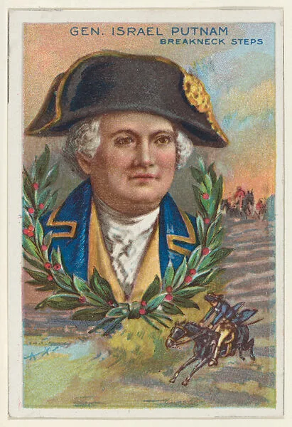 General Israel Putnam, Breakneck Steps, from the "Heroes of History" series (T68), issued with Miners Extra Smoking Tobacco, Natural Leaf Scrap, and Royal Bengals Little Cigars — Israel Putnam|Royal Bengals Little Cigars