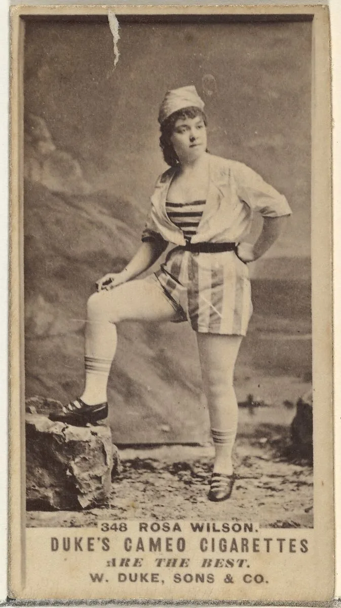 Card Number 348, Rosa Wilson, from the Actors and Actresses series (N145-5) issued by Duke Sons & Co. to promote Cameo Cigarettes — W. Duke, Sons & Co.
