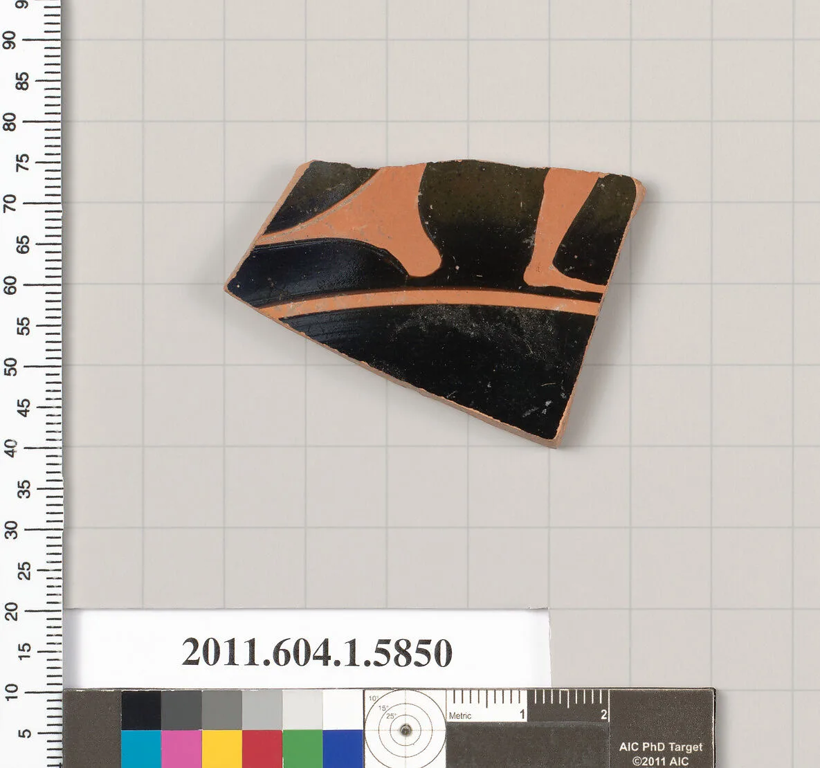 Terracotta fragment of a kylix: eye-cup (drinking cup) — Unknown