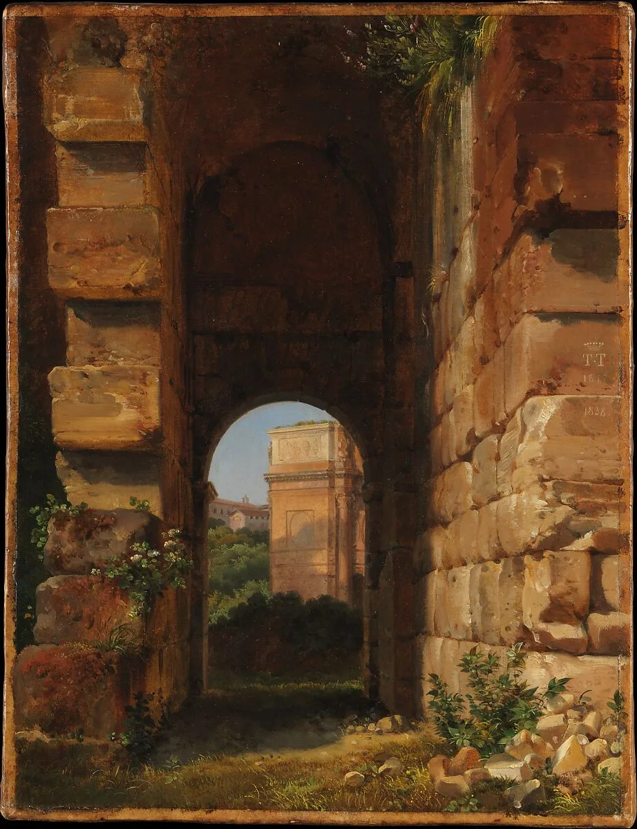 The Arch of Constantine Seen from the Colosseum — Lancelot Théodore Turpin de Crissé