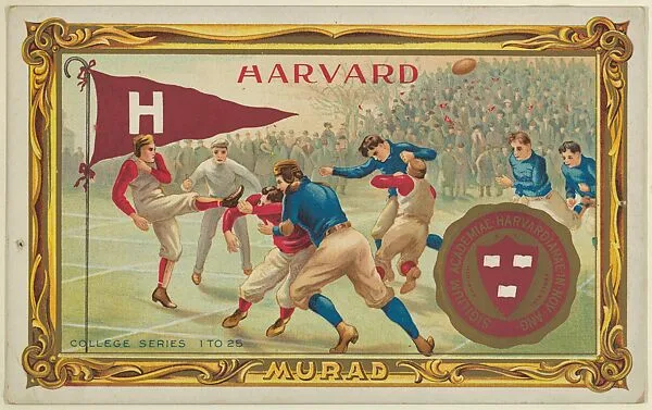 Harvard, version two, part of the College Series cabinet cards (T6) — Murad Cigarettes