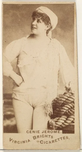 Genie Jerome, from the Actors and Actresses series (N45, Type 1) for Virginia Brights Cigarettes