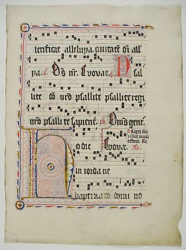 Manuscript Leaf with Initial H, from an Antiphonary