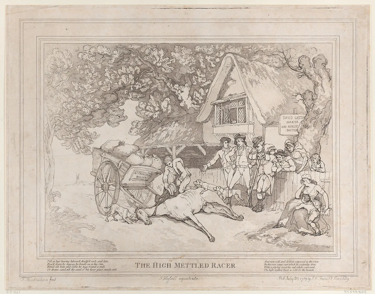 The Cart Horse (from The Life of a Racehorse, or The High-Mettled Racer) — Thomas Rowlandson|S. W. Fores|John Hassell