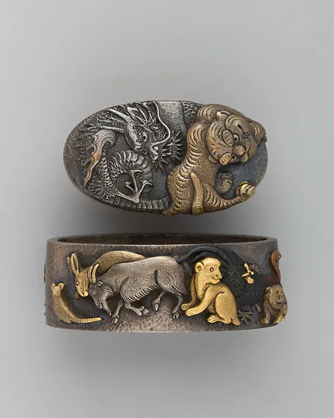 Sword-Hilt Collar and Pommel (Fuchigashira) — Unknown