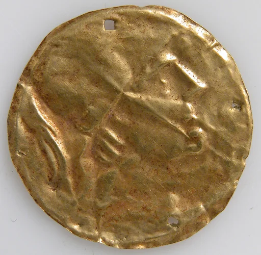 Bracteate with Human Head