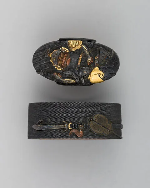 Sword-Hilt Collar and Pommel (Fuchigashira) — Unknown