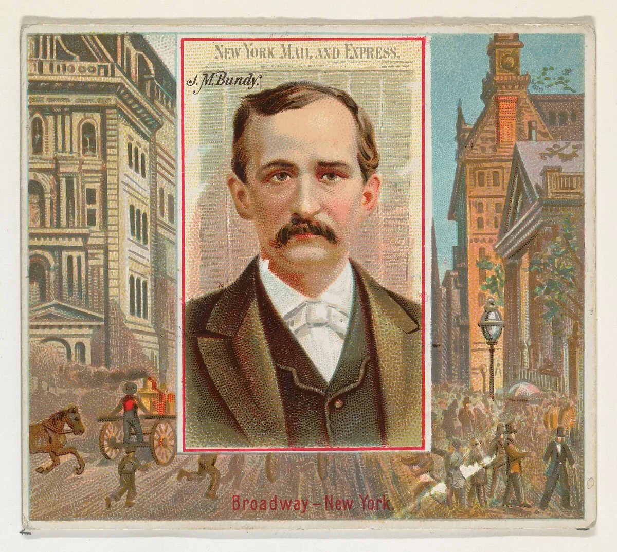J.M. Bundy, New York Mail and Express, from the American Editors series (N35) for Allen & Ginter Cigarettes — Allen & Ginter