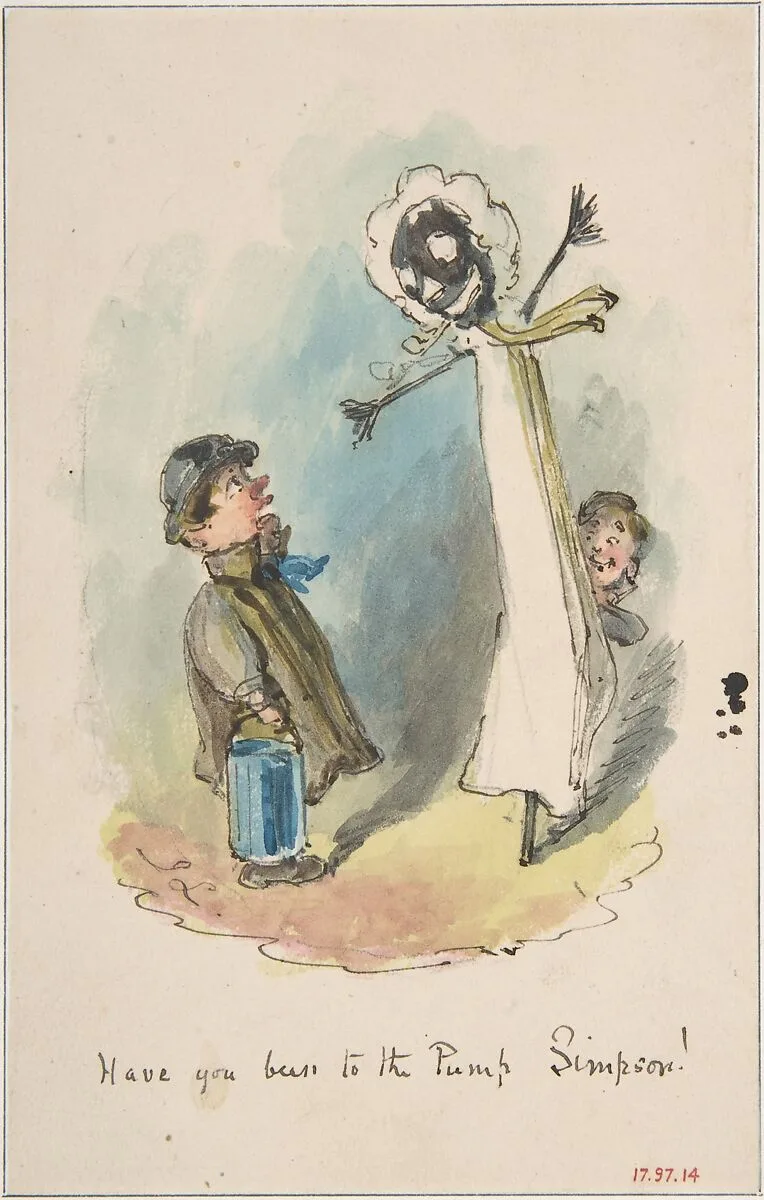 "Have You Been to the Pump, Simpson?" — John Leech