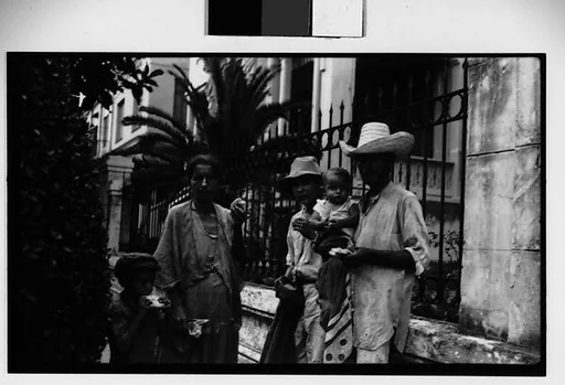 [Country Family on Street in Vedado District, Havana]