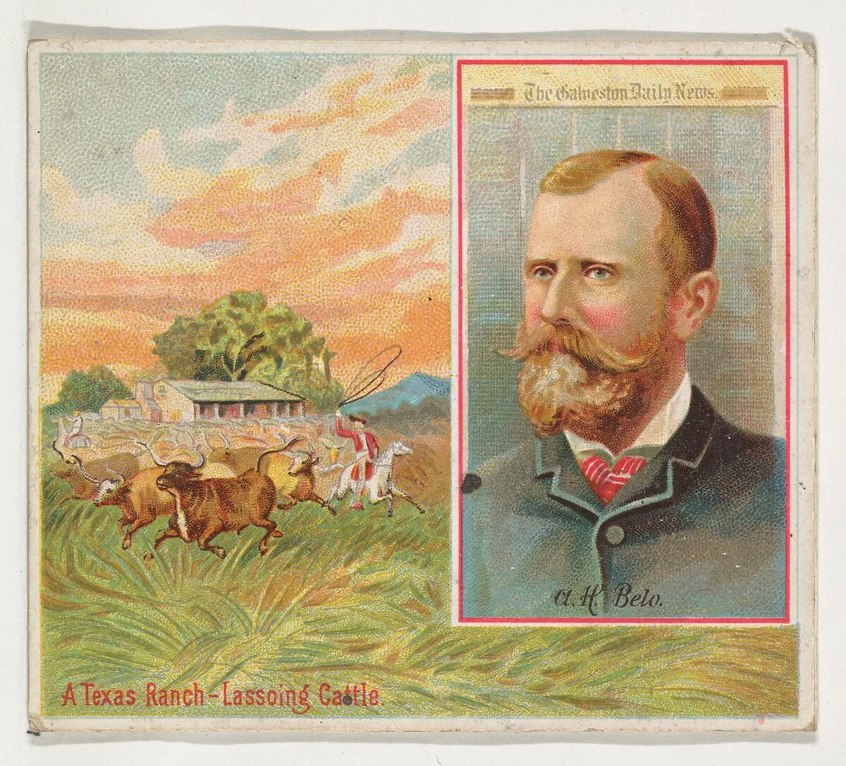 A.H. Belo, The Galveston Daily News, from the American Editors series (N35) for Allen & Ginter Cigarettes — Allen & Ginter