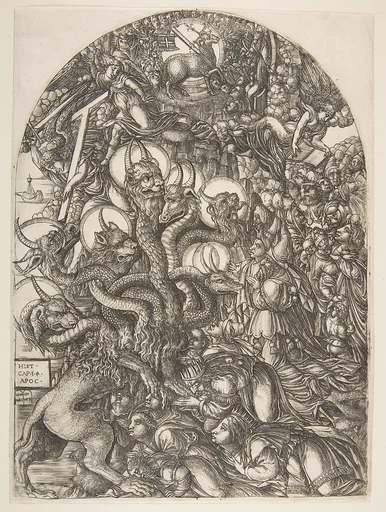 The Beast with Seven Heads and Ten Horns, from the Apocalypse