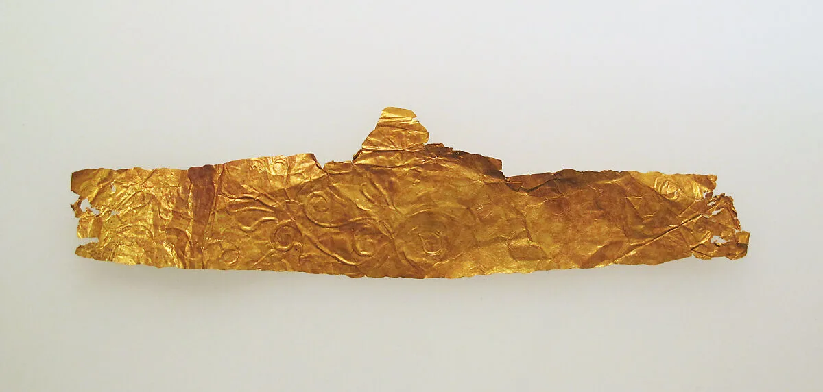 Frontlet of gold leaf — Unknown