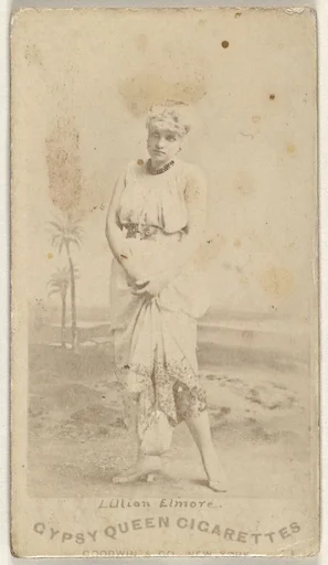 Lillian Elmore, from the Actors and Actresses series (N171) for Gypsy Queen Cigarettes