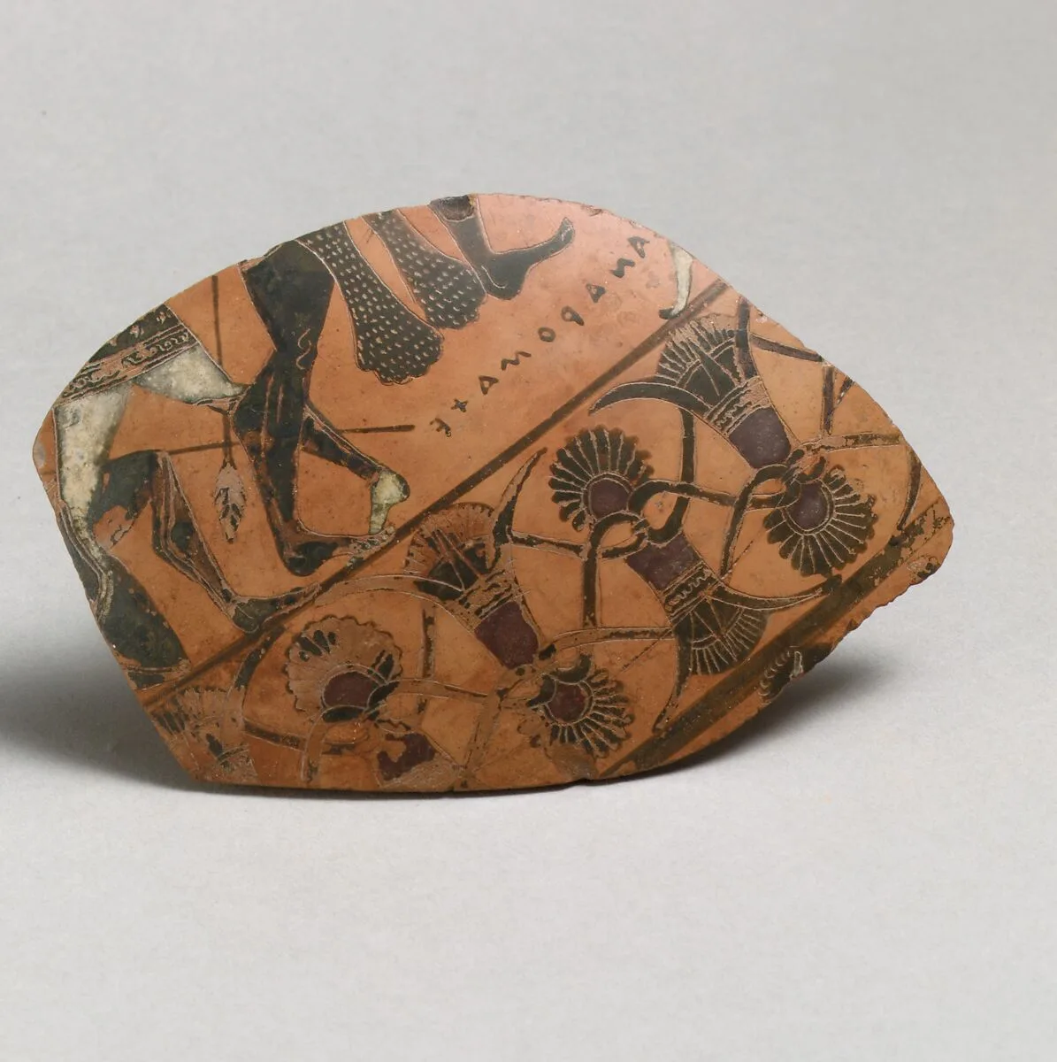Fragment of a terracotta neck-amphora (jar) — Prometheus Painter