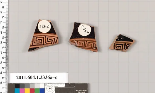 Terracotta fragments of kylikes (drinking cups)