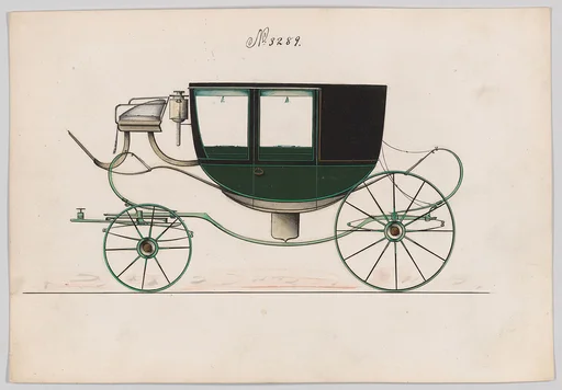 Design for C-Spring Glass Panel Coach, no. 3289