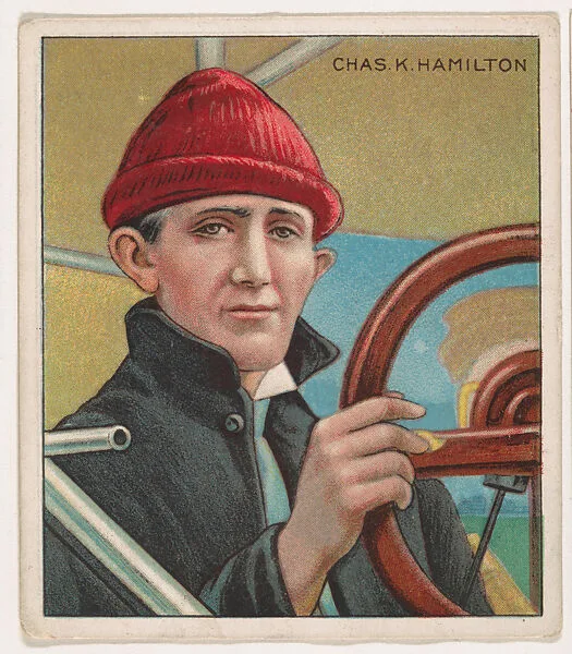 Charles Kenney (Chas K.) Hamilton, Aviation, from Mecca & Hassan Champion Athlete and Prize Fighter collection, 1910 — Mecca Cigarettes