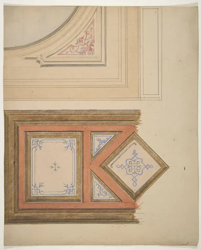 Designs for a ceiling and painted panel