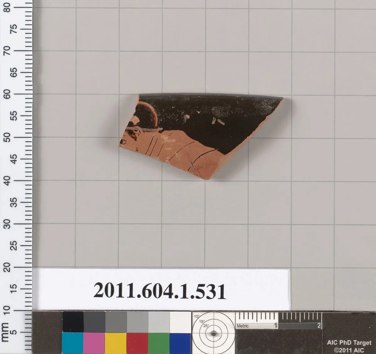 Terracotta rim fragment of a kylix (drinking cup) — Unknown