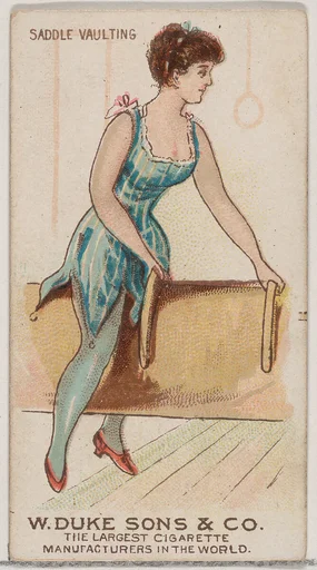 Saddle Vaulting, from the Gymnastic Exercises series (N77) for Duke brand cigarettes