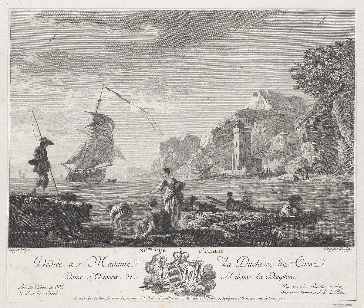Eleventh View of Italy — Jacques Philippe Le Bas|Joseph Vernet