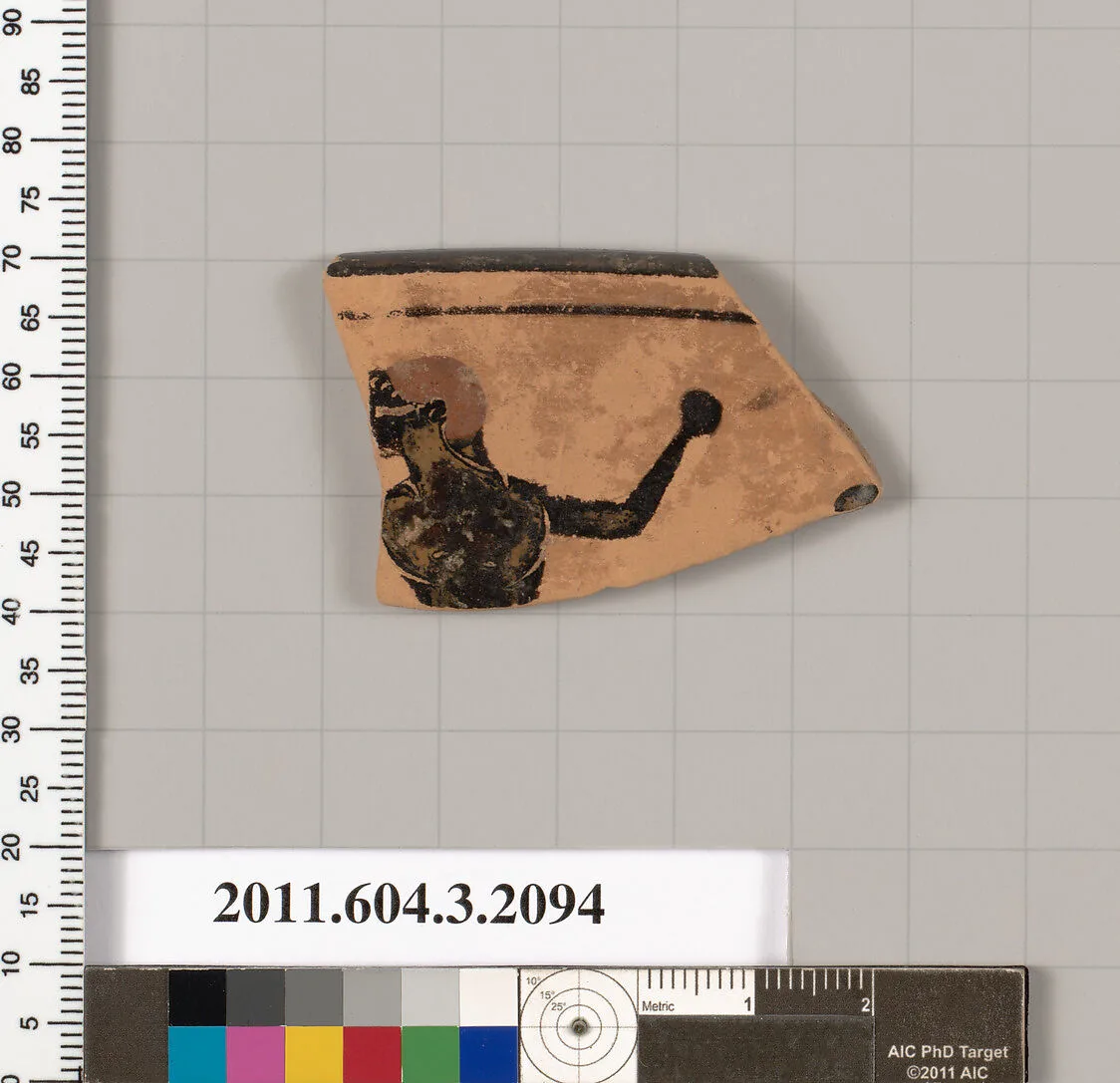 Terracotta rim fragment of a kylix (drinking cup) — Unknown