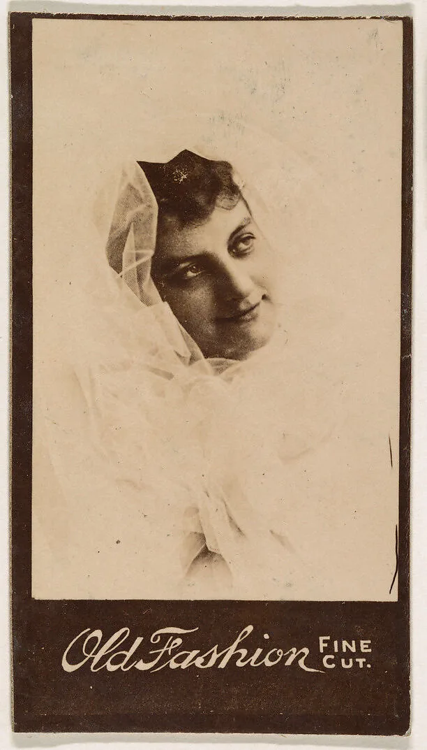 Actress wearing shawl on head, from the Actresses series (N664) promoting Old Fashion Fine Cut Tobacco — Unknown