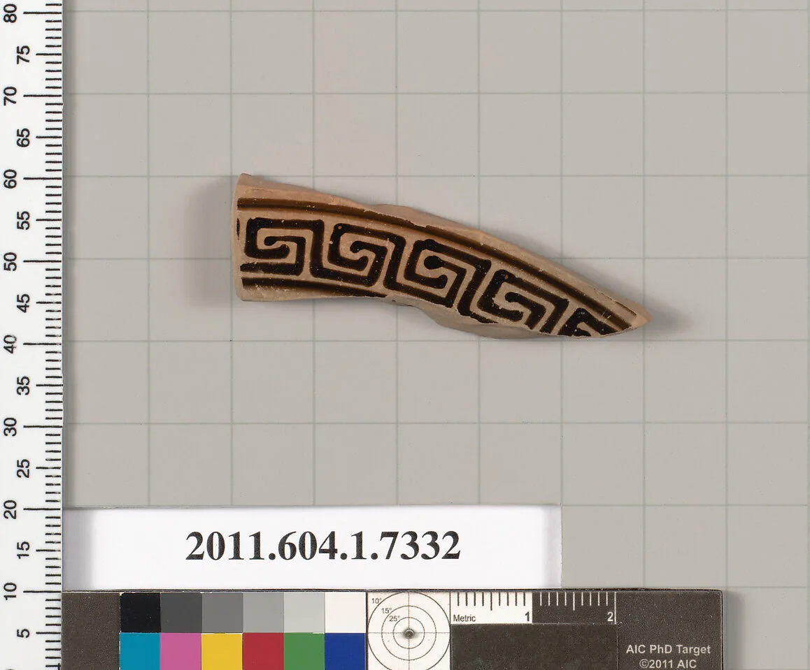 Terracotta fragment of a kylix (drinking cup) — Unknown