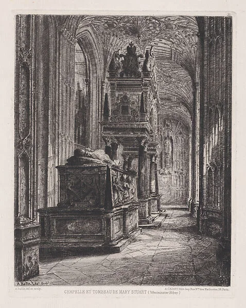 Chapel and Tomb of Mary, Queen of Scots, Westminster Abbey (from "L'Eau-Forte en 1874", plate 21) — Mary, Queen of Scots|Auguste Ballin|Alfred Cadart