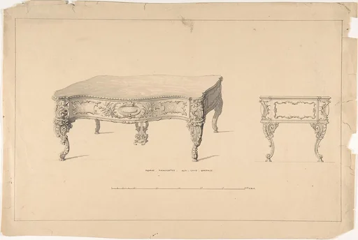 Design for Square Pianoforte, Louis Quatorze Style