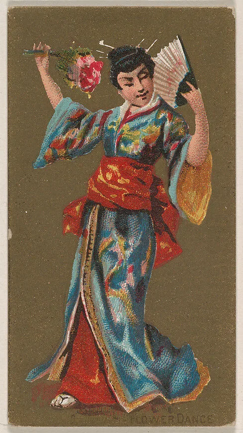 Flower Dance, from National Dances (N225, Type 2) issued by Kinney Bros. — Kinney Brothers Tobacco Company