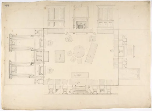 Plan and Elevations of a Room