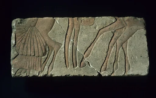 Relief with official and horses
