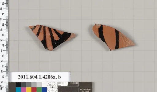 Terracotta fragments of kylikes (drinking cups)