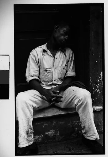 [Man Asleep on Stoop, Havana]
