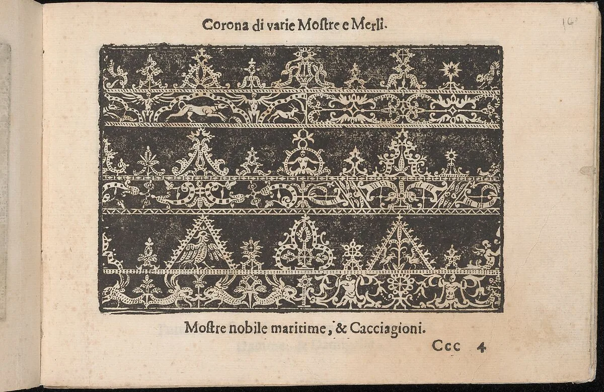 Corona delle Nobile et Virtuose Donne, Libro Terzo, page 16 (recto) — Alessandro de' Vecchi|Cesare Vecellio