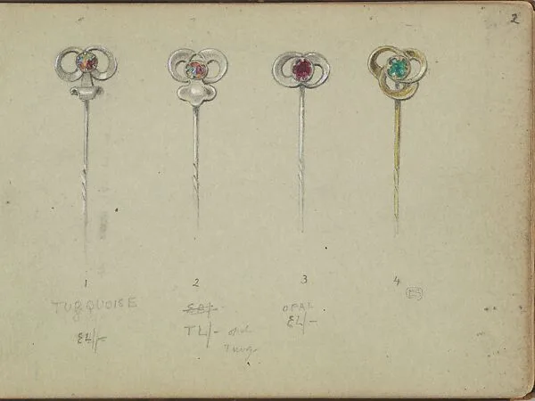 Designs for Four Stickpins — Edgar Gilstrap Simpson