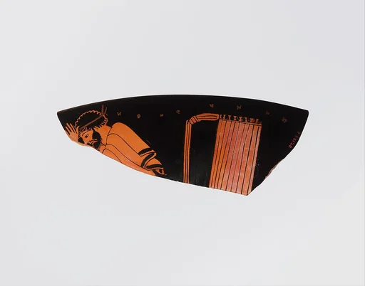 Fragment of a terracotta kylix (drinking cup)