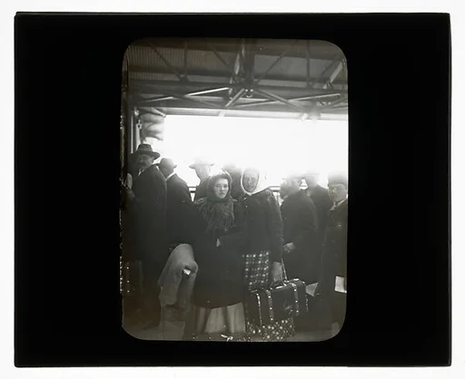 [Social Documentary Lantern Slide of New York]