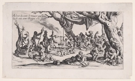 Le Halte des Bohémiens: Les Apprêts du Festin (The Gypsy Stopover: The Preparations for the Feast) , from Le Bohémiens, série appelée aussi Les Égyptiens, La Marche des Bohémiens, La Vie Errante des Bohémiens, Les Marches Égyptiennes (The Gypsies, series also called The Egyptians, The Gypsy Troops, The Wandering Lives of Gypsies, The Egyptian Troops)