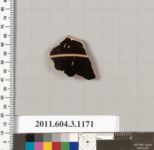 Terracotta fragment of a mastoid (drinking cup with narrow base) or a kyathos (cup-shaped ladle)