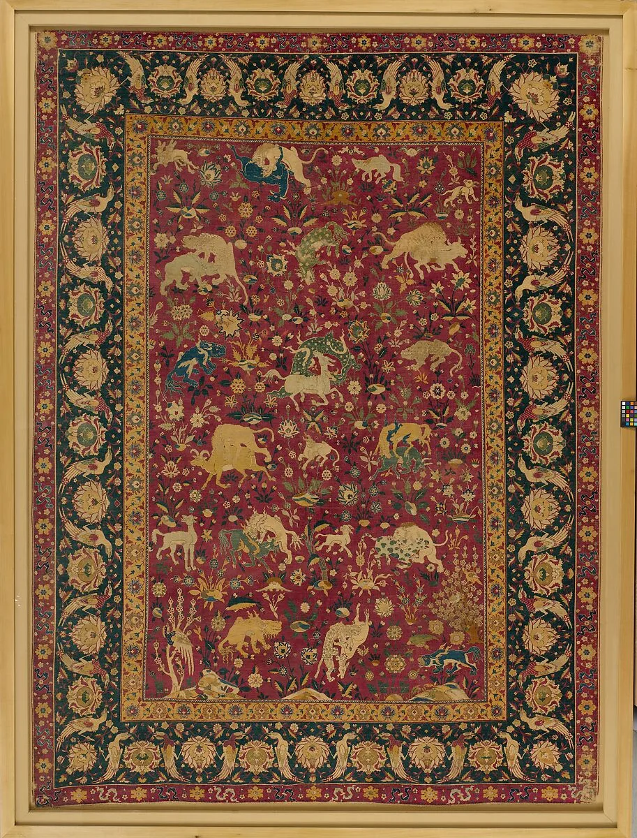 Silk Animal Carpet — Unknown