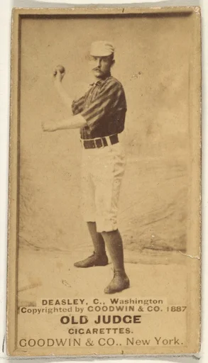 Patrick "Pat" E. Dealy, Catcher, Washington Nationals, from the Old Judge series (N172) for Old Judge Cigarettes