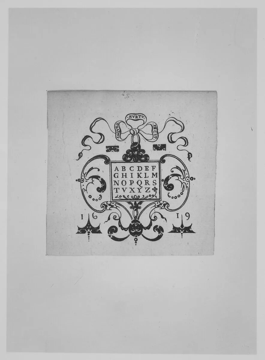 Alphabet Surrounded by Decorative Ornamentation — Jacques Hurtu