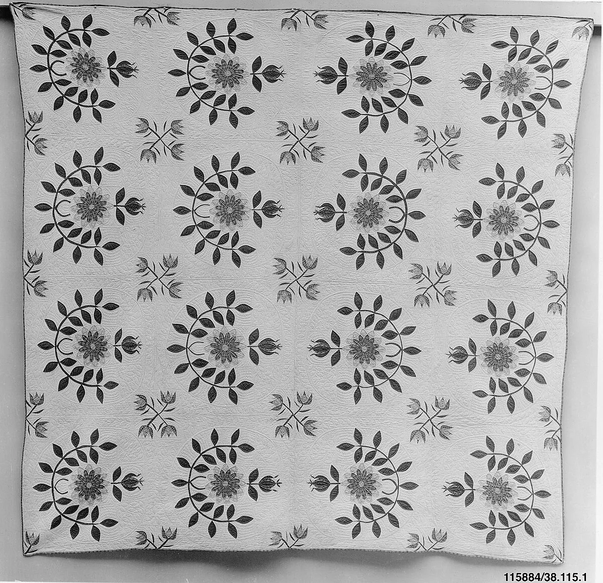 Quilt, Prairie Flower Pattern — Unknown